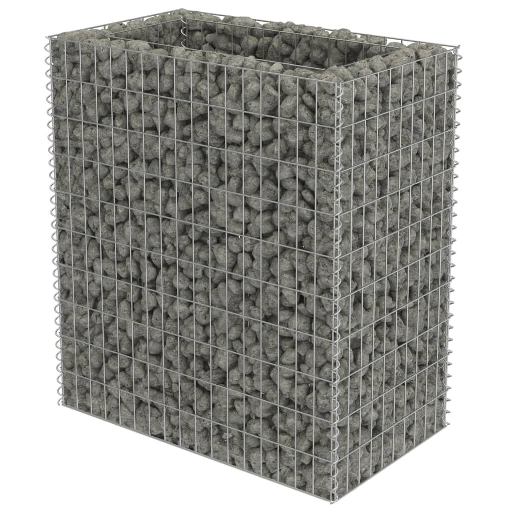 vidaXL Gabion Raised Bed Galvanised Steel 90x50x100 cm
