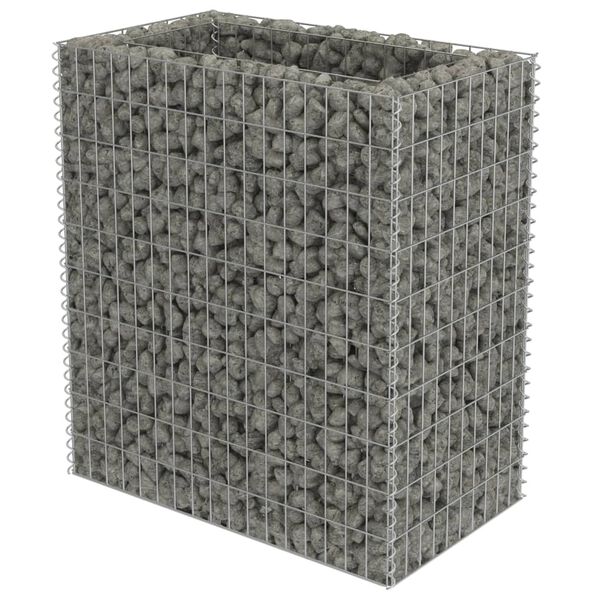 vidaXL Gabion Raised Bed Galvanised Steel 90x50x100 cm