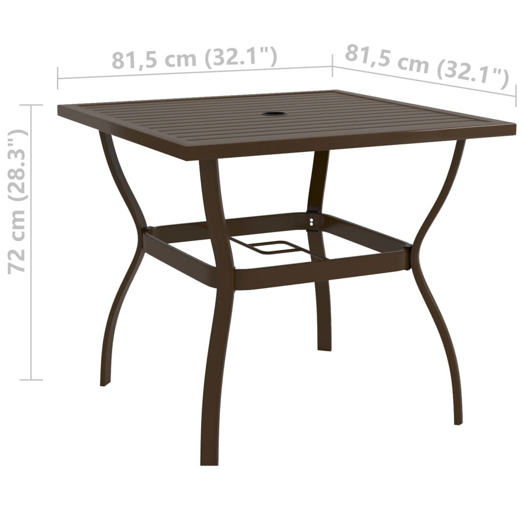 vidaXL 3 Piece Garden Dining Set Textilene and Steel