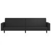 vidaXL 2-Seater Sofa Bed Black Faux Leather