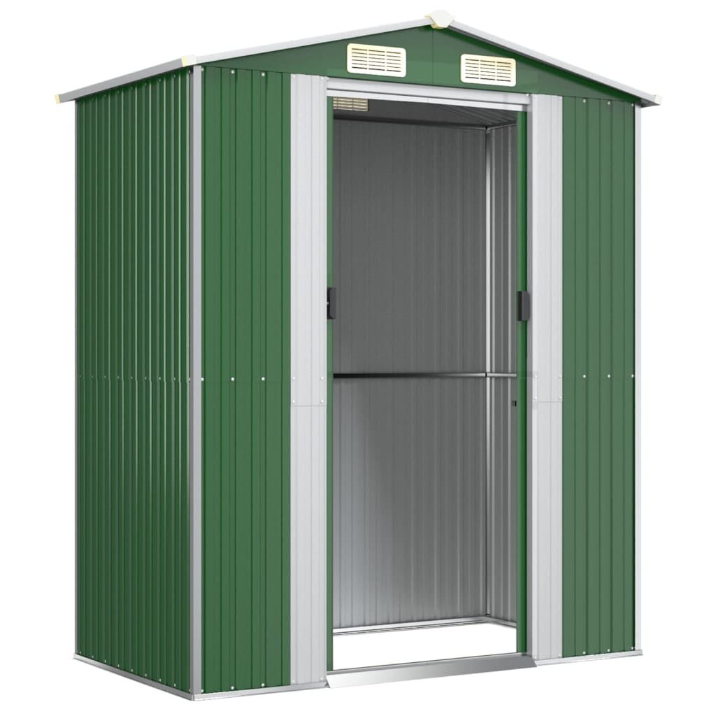 vidaXL Garden Shed Green 192x108x223 cm Galvanised Steel