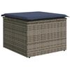 vidaXL Garden Sofa Set 9 pcs Grey Poly rattan