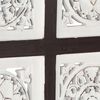 vidaXL Hand-Carved Wall Panel MDF 40x40x1.5 cm Brown and White
