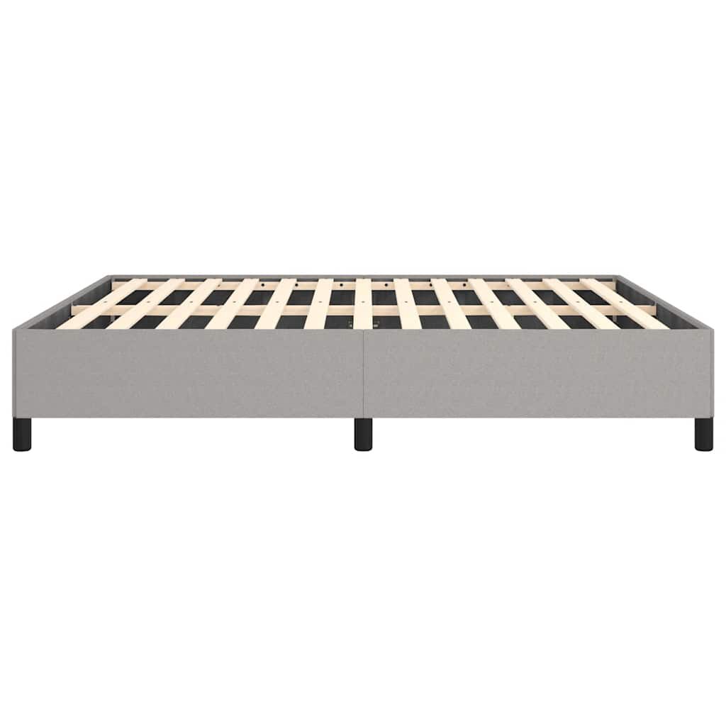 vidaXL Bed Frame without Mattress Light Grey California King Fabric