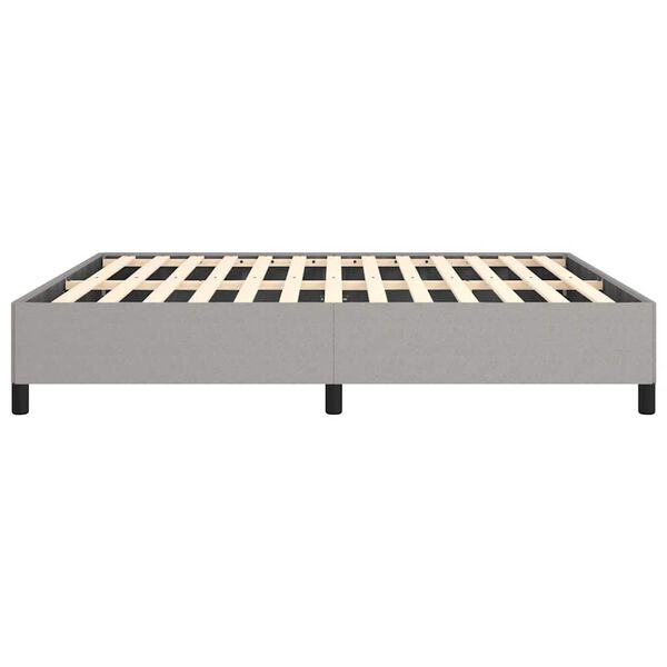 vidaXL Bed Frame without Mattress Light Grey California King Fabric