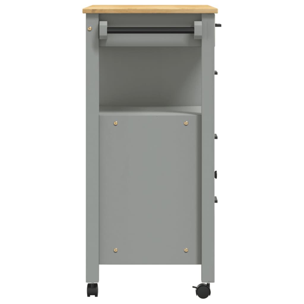 vidaXL Kitchen Trolley MONZA 84x40x90 cm Solid Wood Pine