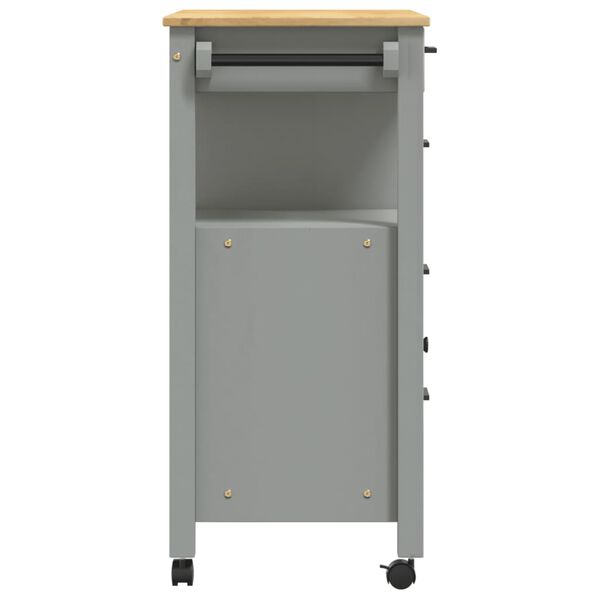 vidaXL Kitchen Trolley MONZA 84x40x90 cm Solid Wood Pine