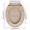 vidaXL Soft-Close Toilet Seat Beige Oval