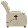 vidaXL Massage Recliner Chair Cream Faux Leather