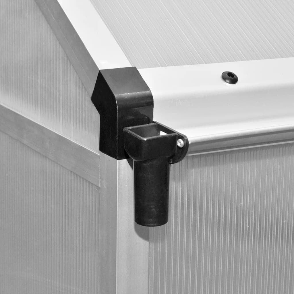 vidaXL Reinforced Aluminium Greenhouse with Base Frame 4.6 m²