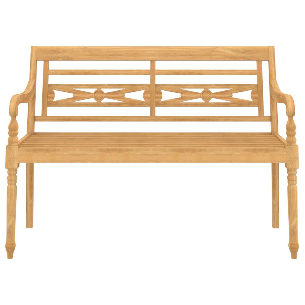 vidaXL 4 Piece Garden Lounge Set with Cushions Solid Teak Wood