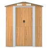 vidaXL Garden Shed Light Brown 192x108x223 cm Galvanised Steel