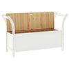 vidaXL Bench White 107x45x75.5 cm Solid Wood Fir