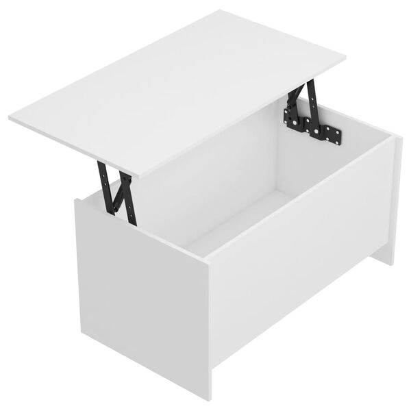 vidaXL Coffee Table White 102x55.5x52.5 cm Engineered Wood