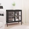 vidaXL Sideboard Black 70x35x70 cm Steel and Glass