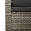 vidaXL 4 Piece Garden Lounge Set with Cushions Grey Poly Rattan