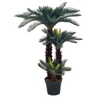 vidaXL Artificial Plant Cycas Palm with Pot Green 125 cm