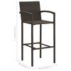 vidaXL 7 Piece Garden Bar Set Brown