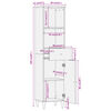 vidaXL Bathroom Cabinet 38x33x160 cm Solid Wood Mango
