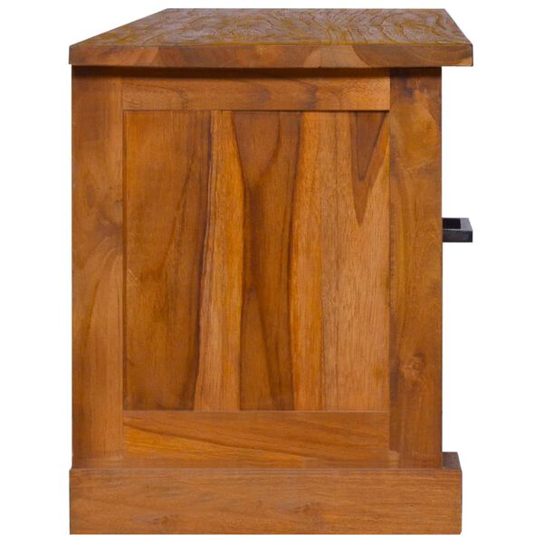 vidaXL TV Cabinet 112x30x37 cm Solid Teak Wood