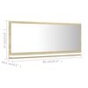 vidaXL Bathroom Mirror White and Sonoma Oak 90x10.5x37 cm Engineered Wood