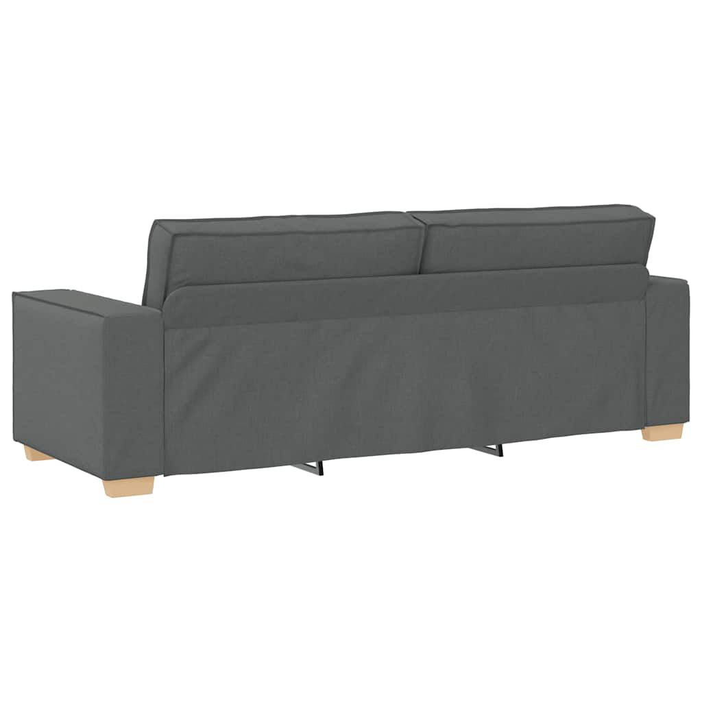vidaXL 2 Piece Sofa Set with Cushions Dark Grey Fabric