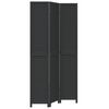 vidaXL Room Divider&nbsp;3 Panels Black Solid Wood Paulownia