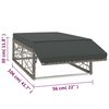 vidaXL 2 Piece Garden Lounge Set with Cushions Poly Rattan Grey
