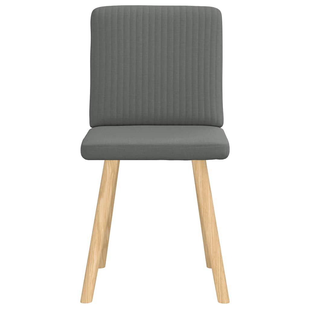 vidaXL Dining Chairs 2 pcs Dark Grey Fabric