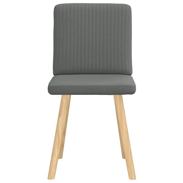 vidaXL Dining Chairs 2 pcs Dark Grey Fabric