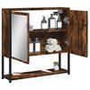 vidaXL Bathroom Mirror Cabinet Smoked Oak 60x16x60 cm Engineered Wood