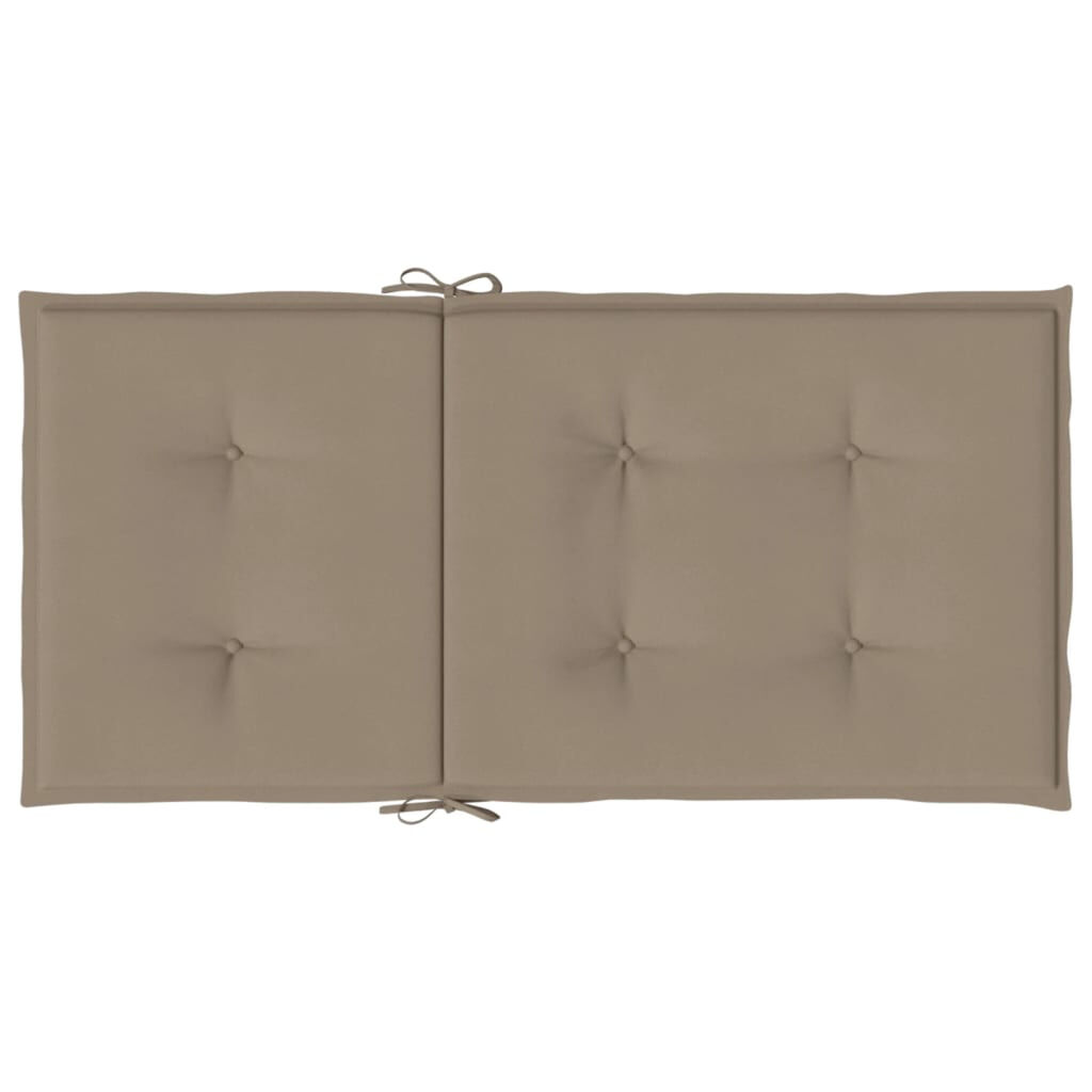 vidaXL Garden Lowback Chair Cushions 2 pcs Taupe 100x50x3 cm Oxford Fabric