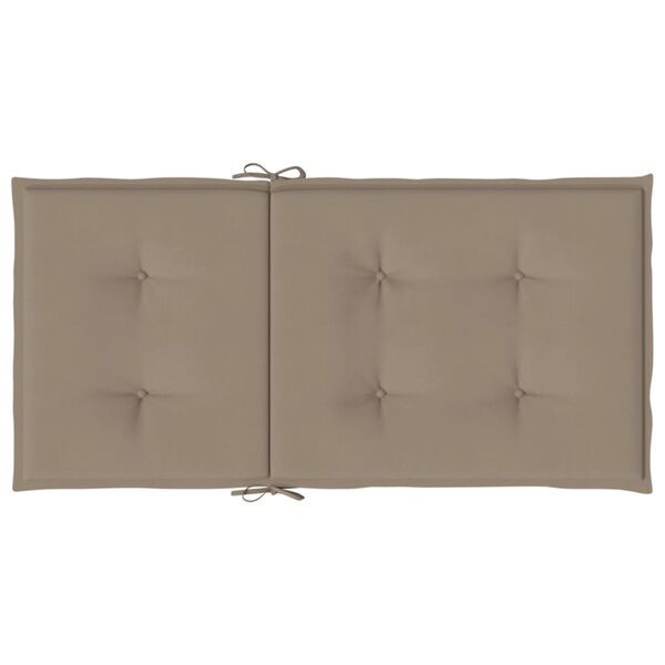 vidaXL Garden Lowback Chair Cushions 2 pcs Taupe 100x50x3 cm Oxford Fabric