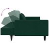 vidaXL 2-Seater Sofa Bed with Two Pillows Dark Green Velvet