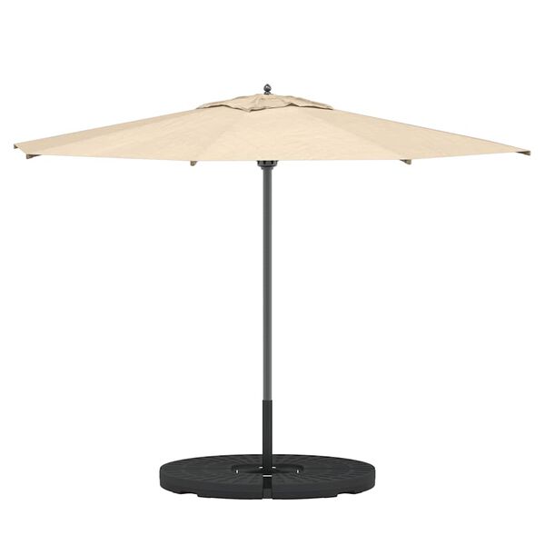 vidaXL Umbrella Base Fan-shaped 4 pcs Black