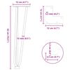 vidaXL Hairpin Legs for Coffee Table 4 pcs Black 42 cm Solid Steel