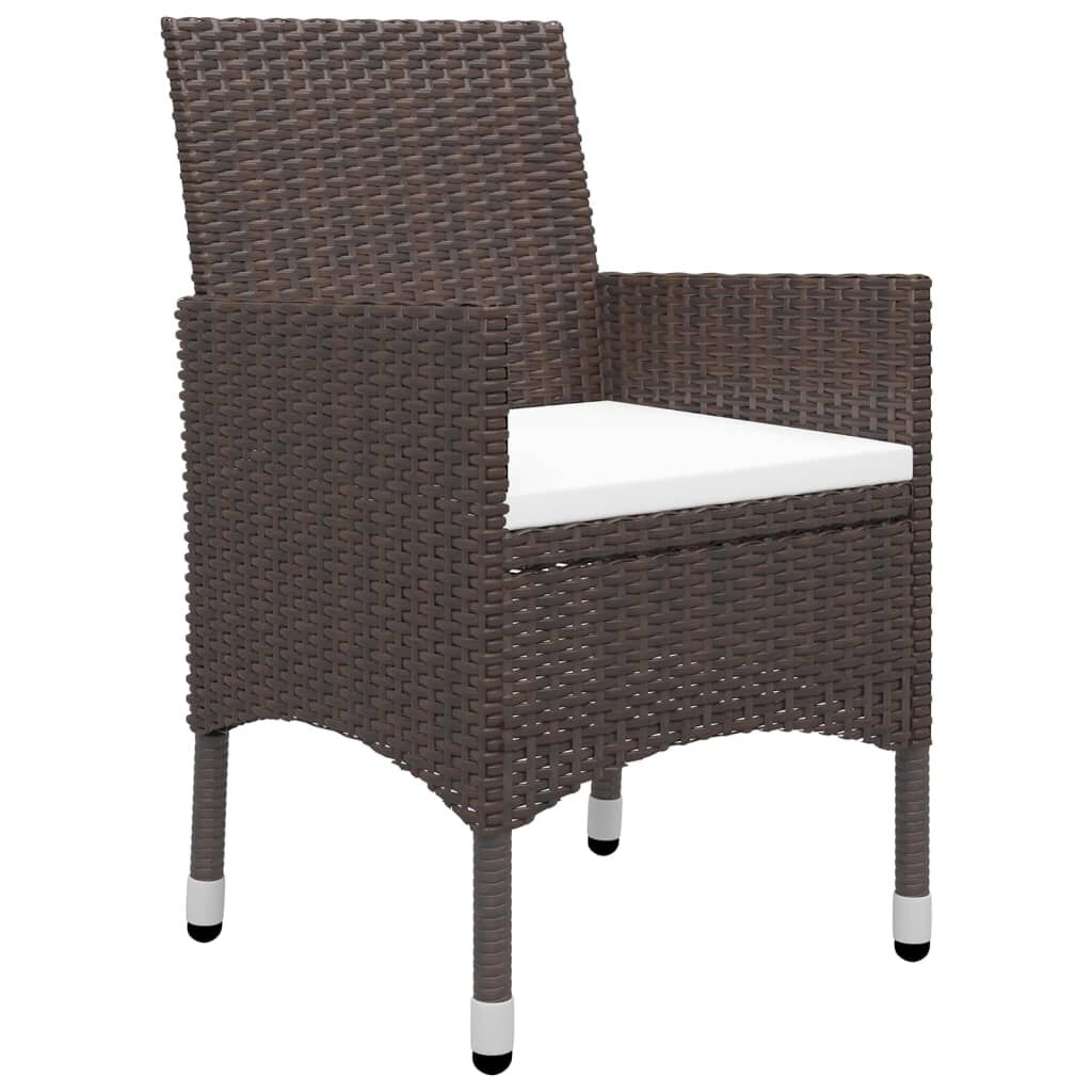 vidaXL 5 Piece Garden Dining Set Brown