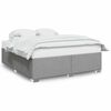 vidaXL Bed Frame without Mattress Light Grey&nbsp;California King Fabric