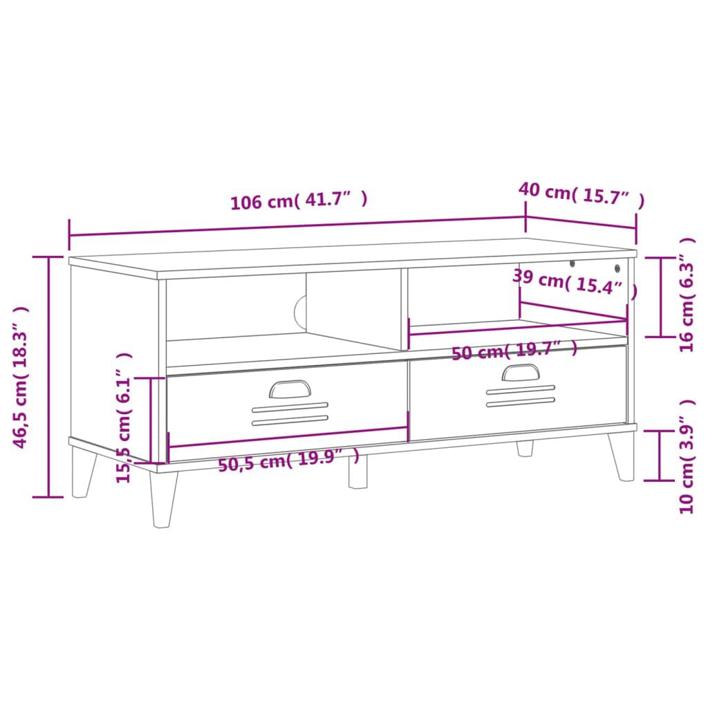 vidaXL TV Cabinet VIKEN Anthracite Grey Engineered Wood