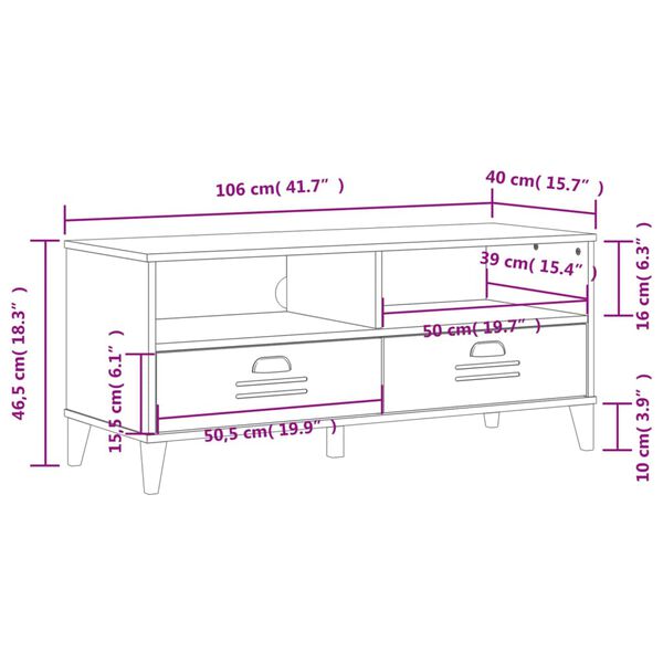 vidaXL TV Cabinet VIKEN Anthracite Grey Engineered Wood