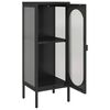 vidaXL Sideboard Black 40x35x105 cm Glass and Steel