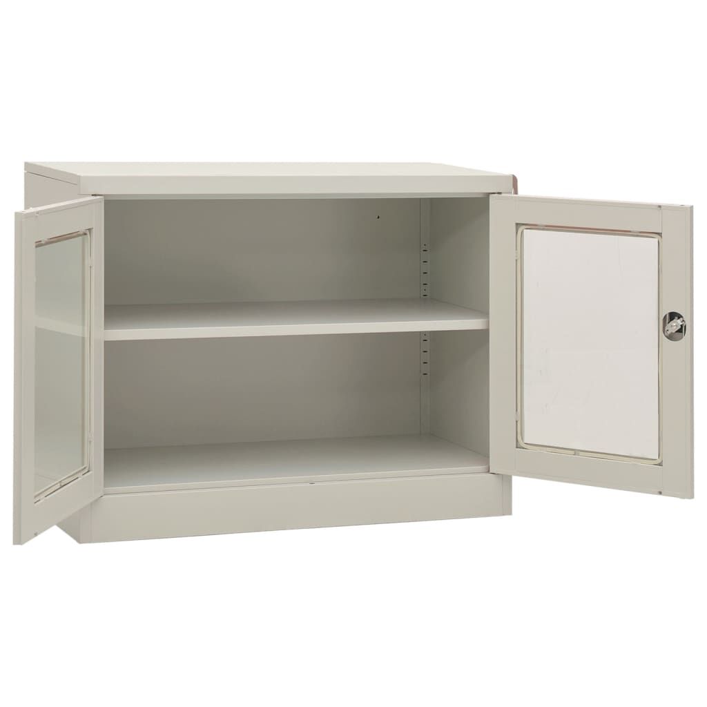 vidaXL Office Cabinet Light Grey 90x40x70 cm Steel
