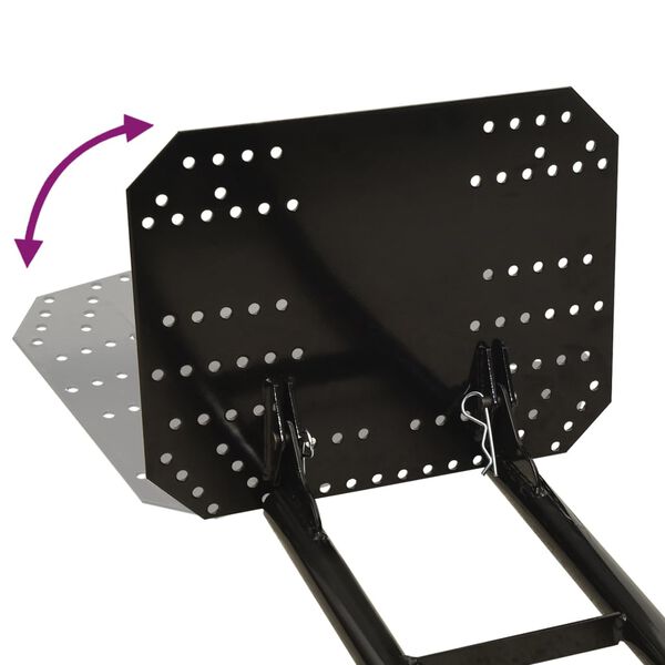 vidaXL Snow Plough for ATV 150x38 cm Black