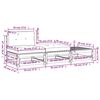 vidaXL Garden Sofa Armless with Cushions and Footstools