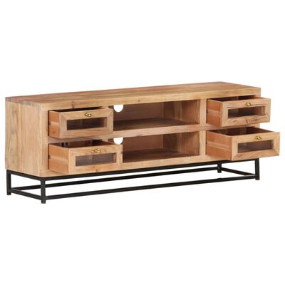 vidaXL TV Cabinet 110x30x40 cm Solid Acacia Wood