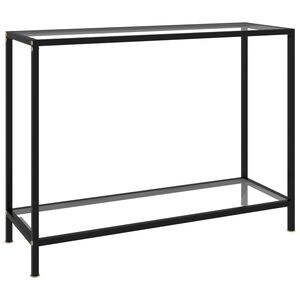 vidaXL Console Table Transparent 100x35x75 cm Tempered Glass