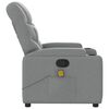 vidaXL Massage Recliner Chair Light Grey Fabric