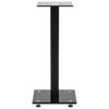 vidaXL Speaker Stands 2 pcs Tempered Glass 1 Pillar Design Black