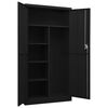 vidaXL Locker Cabinet Black 90x40x180 cm Steel