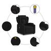 vidaXL Stand up Massage Recliner Chair Black Fabric